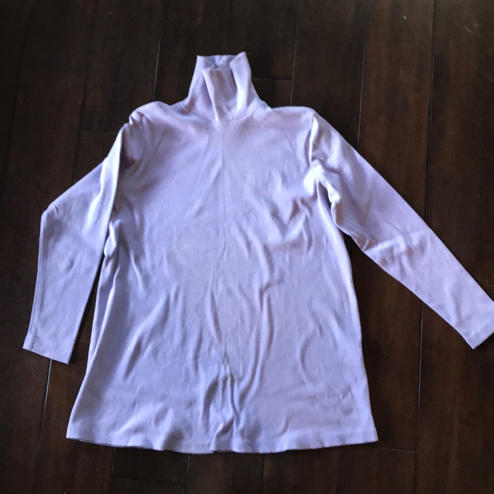 Mimi Maternity Purple Turtleneck Shirt Top sz L/XL